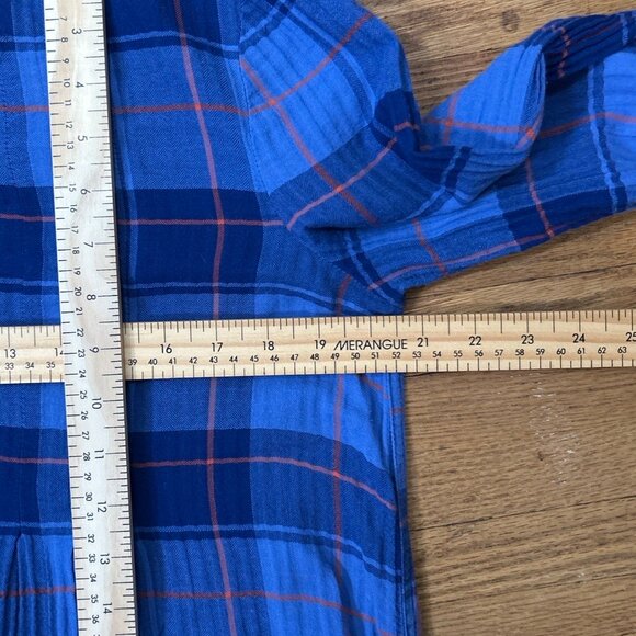 Anthropologie Holding Horses Plaid Halfpenny Gauze Hi-Lo Tunic - Picture 10 of 15